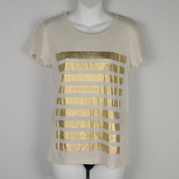 J. Crew Tops - J. Crew Gold Bands Tee